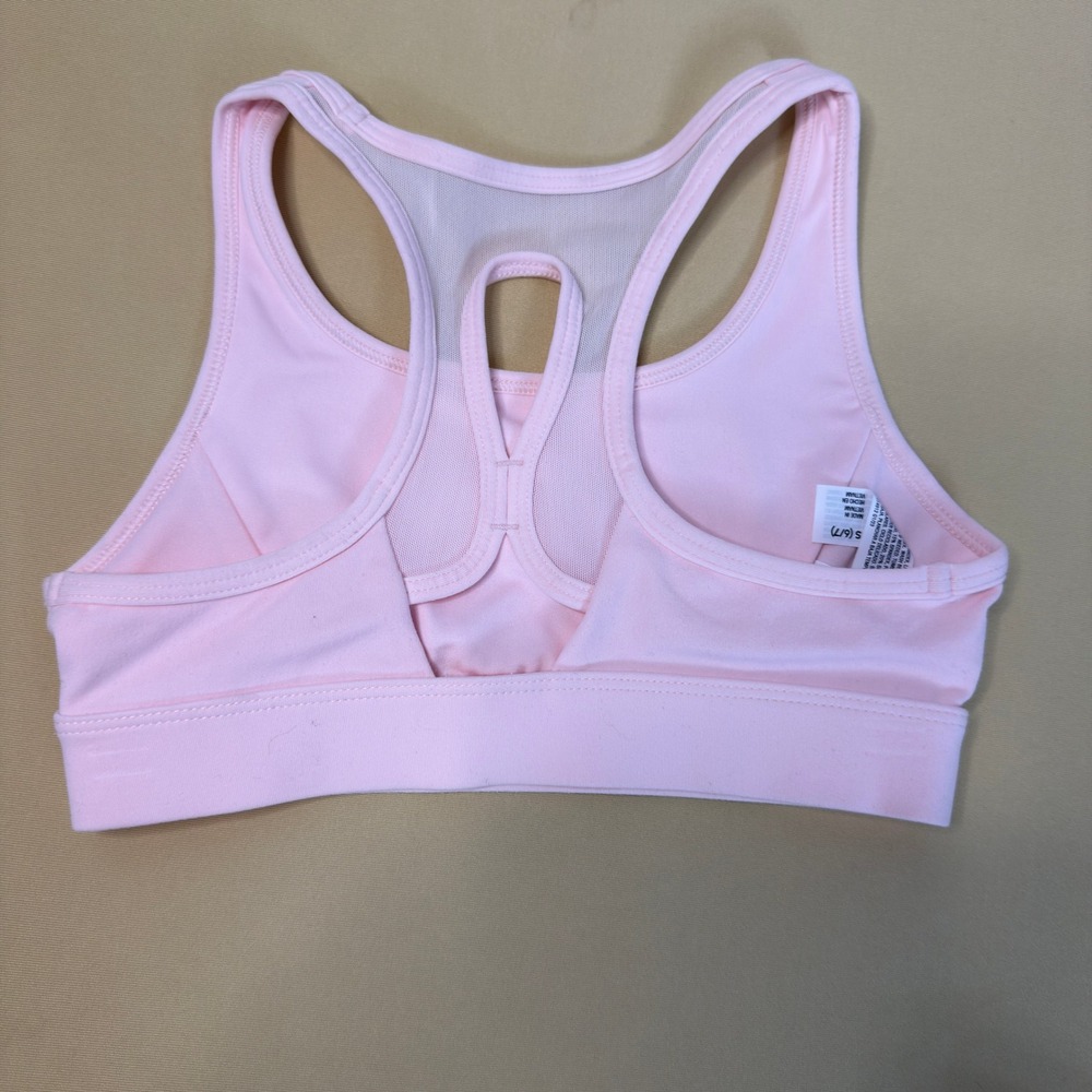 NEW‎ All in Motion Girls Sports Bra Size S 6/7 Pink Mesh Back Activewear - Picture 4 of 6